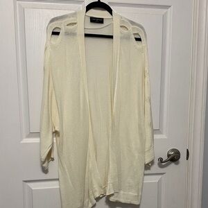 Soft Cream Open Cardigan